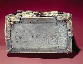 Panneau latéral du reliquaire du livre Domnach Airgid, Clones, comté de Monaghan, VIIIe siècle, remanié vers 1350